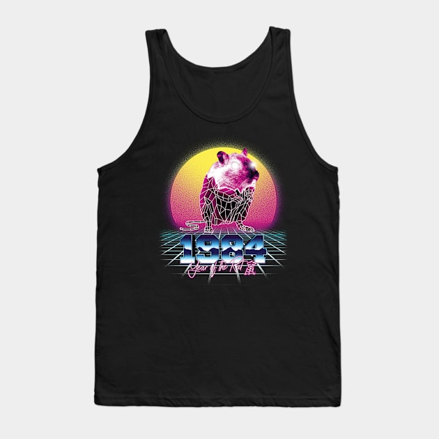 Awesome Since 1984 37th Birthday Vintage Retrowave Tank Top by cranko